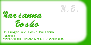 marianna bosko business card