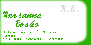 marianna bosko business card